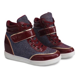 Sneakers con zeppa YD-21 Rosse rosso 1