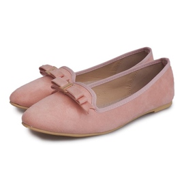 Ballerine Scamosciate Con Fiocco 1188-20 Rosa 1