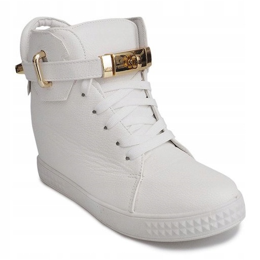 Sneakers con zeppa 1786 bianche bianco 1