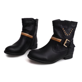 Stivaletti traforati Cowboy HC230 Nero 1