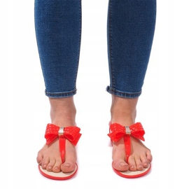 Sandali Decorati con Fiocco 911 Rosso 2