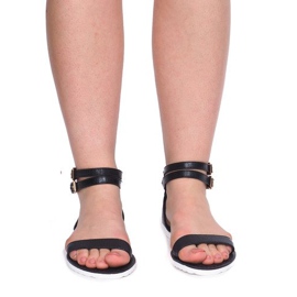 Sandali con cerniera 50086 Nero 1