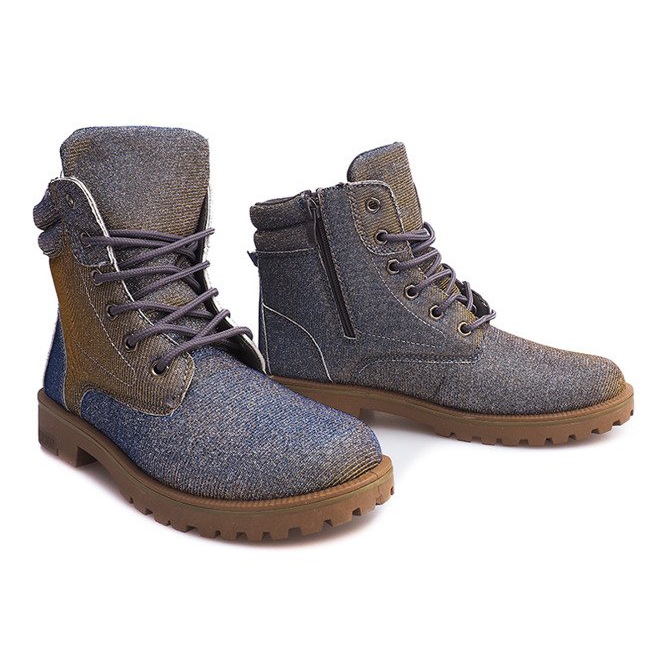 Timberki Trapezio TL042-13 GRIGIO / MARRONE 1