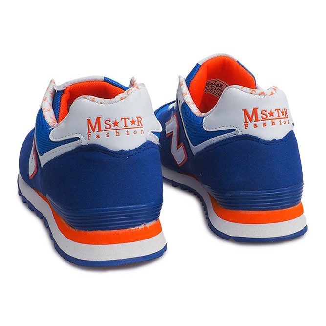 Sneakers Sportowe JK-33 ROYAL / BIANCO / ARANCIO blu 2