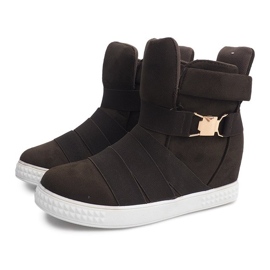 Sneakers con zeppa 669 Oliva verde 1