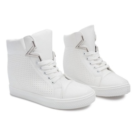 Sneakers con zeppa 29332-2 Bianco bianca 2