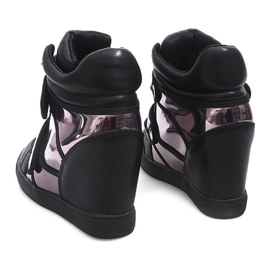 Sneakers con zeppa R5060-4 Nere nero 2