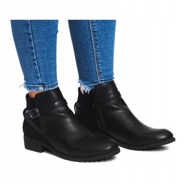 Decorato con stivali neri LM-201 nero 1