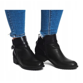 Decorato con stivali neri LM-201 nero 2