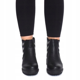 Stivali Motorizzati Con Borchie LL98 Nero 2