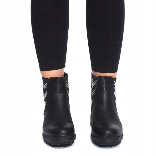 Stivali Motorizzati Con Borchie LL98 Nero 2