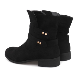 Stivaletti in pelle scamosciata Stivali Jodhpur SG803 Nero 1