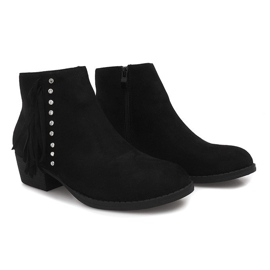 Stivaletti in pelle scamosciata Jodhpur GF001 Nero 1