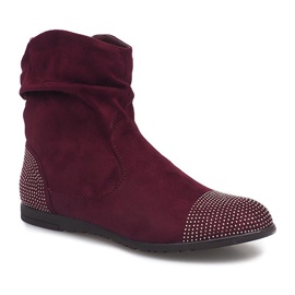 Stivaletti in camoscio Stivaletti Jodhpur B03 Rosso 2
