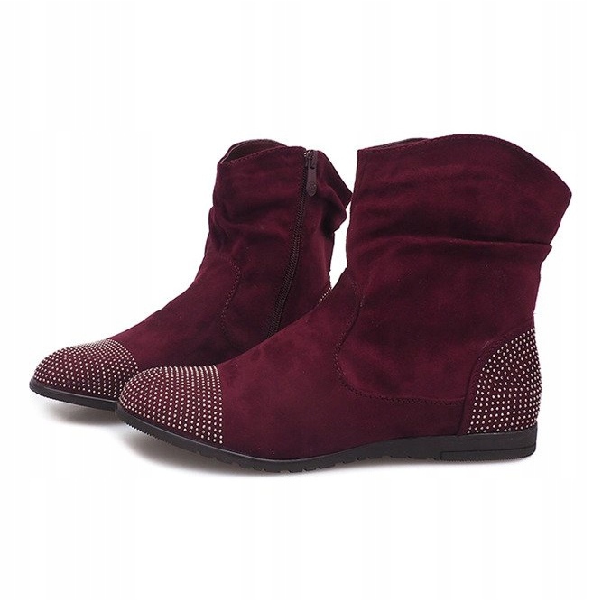 Stivaletti in camoscio Stivaletti Jodhpur B03 Rosso 1