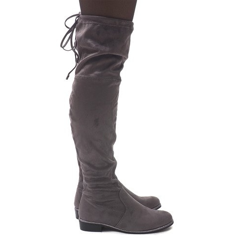 Stivali in camoscio 30701 Grigio 1