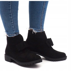 Stivali in pelle scamosciata AT-0625 Nero 1