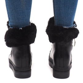 Sneakers calde SJ665-1 Nere nero 1