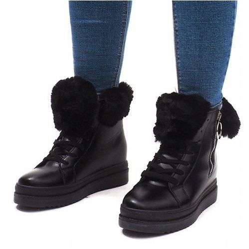 Sneakers calde SJ665-1 Nere nero 2