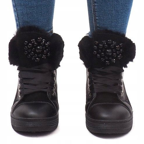 Scarpe da ginnastica calde KB-045 nere nero 2