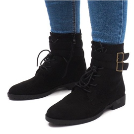 Stivaletti caldi Stivali Jodhpur H7187 Nero 1