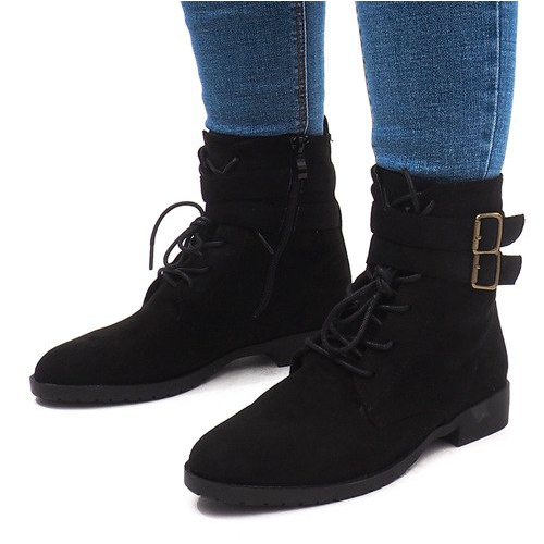 Stivaletti caldi Stivali Jodhpur H7187 Nero 1