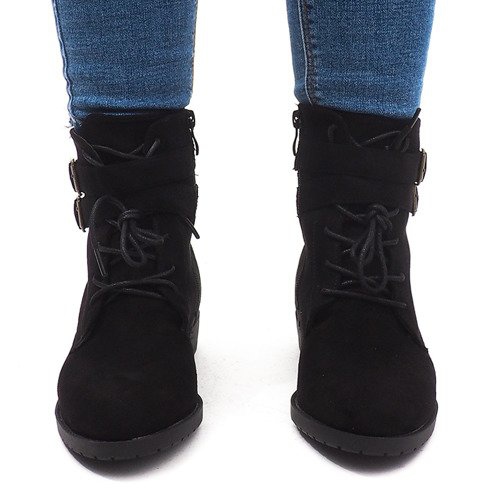 Stivaletti caldi Stivali Jodhpur H7187 Nero 2