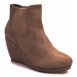 Stivali caldi con zeppa 90-P2F Khaki multicolore cachi 1