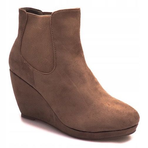 Stivali caldi con zeppa 90-P2F Khaki multicolore cachi 1