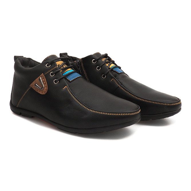 Stivali alti caldi legati WF622-3 Nero 1