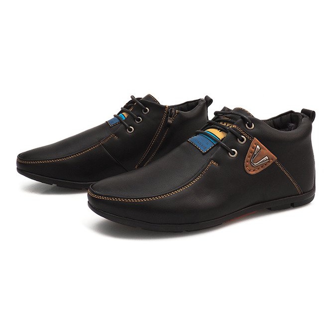 Stivali alti caldi legati WF622-3 Nero 2