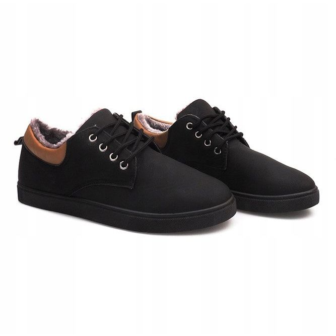 Sneakers Calde Con Pelliccia E655-1 Nere nero 2