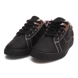 Sneakers Calde Con Pelliccia E754M-1 Nere nero 2