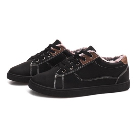 Sneakers Calde Con Pelliccia E754M-1 Nere nero 1