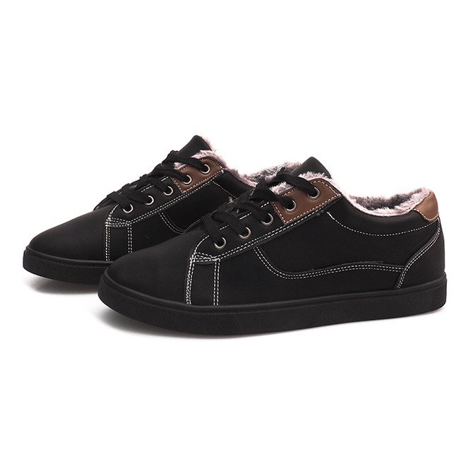Sneakers Calde Con Pelliccia E754M-1 Nere nero 1