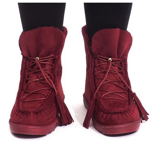 Stivali ben isolati R148 Borgogna rosso 1