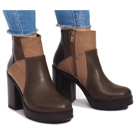 Stivali Sul Tallone Con Elastico YBS280 Khaki multicolore verde 2