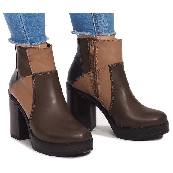 Stivali Sul Tallone Con Elastico YBS280 Khaki multicolore verde 2