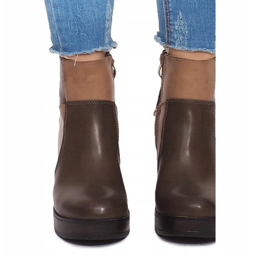 Stivali Sul Tallone Con Elastico YBS280 Khaki multicolore verde 1