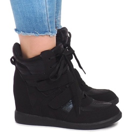 Sneakers con zeppa 1628 Nere nero 1