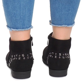 Stivali Scamosciati Con Borchie 30696 Nero 2