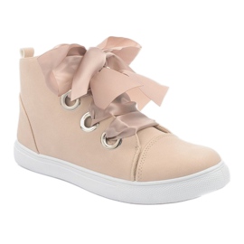Stivali e fiocchi in camoscio TL0147 Beige 1