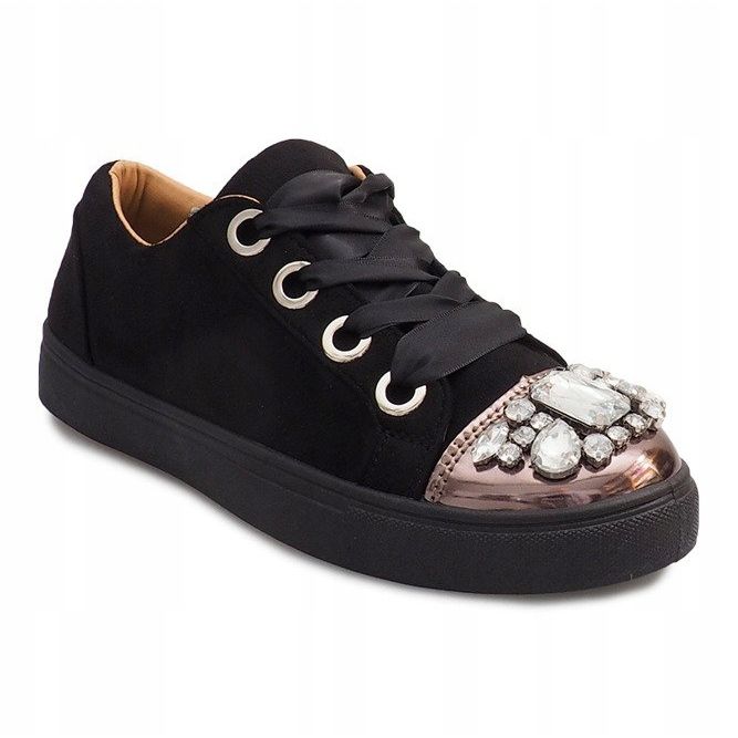 Sneakers riccamente decorate 6192 Nere nero 1