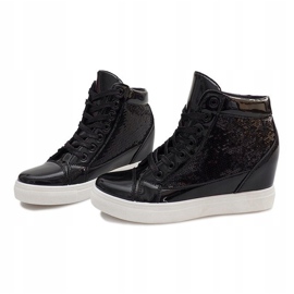 Sneakers con zeppa A-17 Nero 2