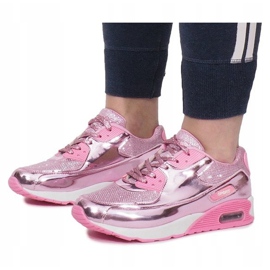 Scarpe sportive rosa lucide flash 1