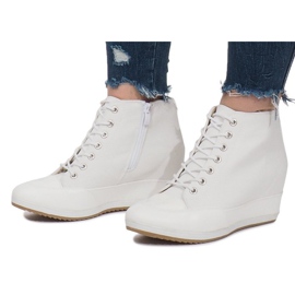 Scarpe da ginnastica con zeppa bianche Materiale Capucine bianco 2