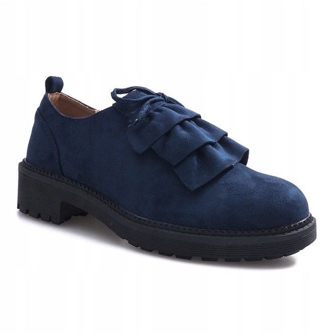 Scarpe Gaia in camoscio blu navy 1