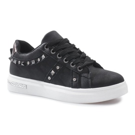 Sneakers nere con borchie Lucette nero 2