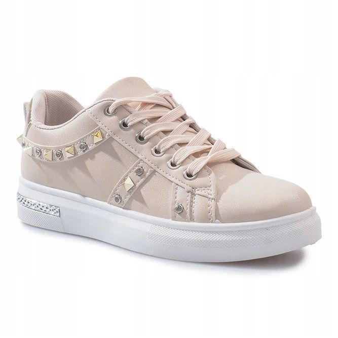 Sneakers beige con borchie Lucette 1