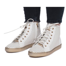 Sneaker Maud bianche traforate bianco 2